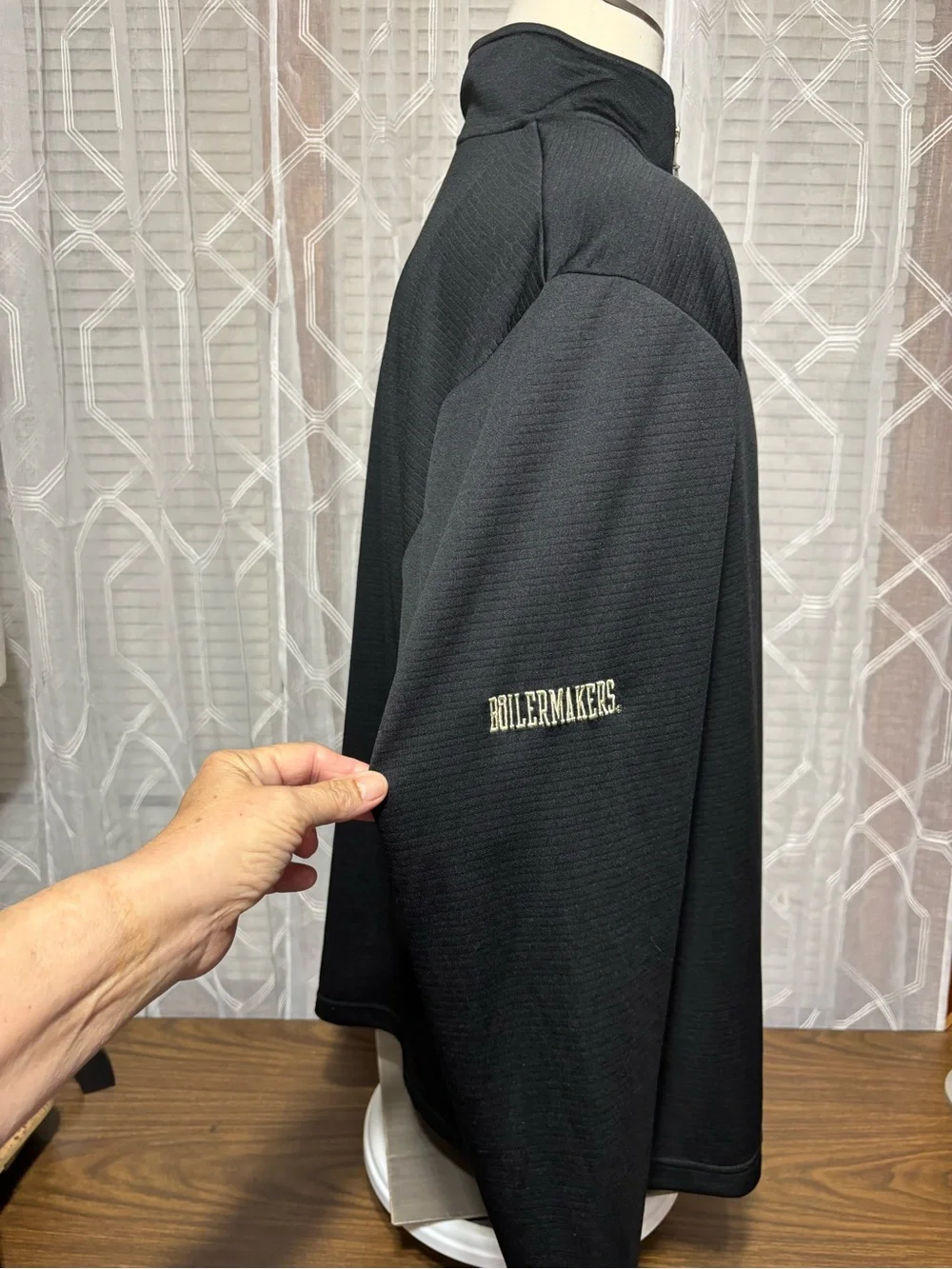 Purdue University Boilermakers 2XL Champion Black Pullover w/Logo quarter zip32L